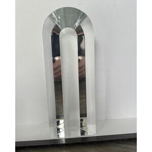Hoya Crystal “Portal” Sculpture By Toshio Sugasawa 8.25" T x 3" x 2" Decor Heavy